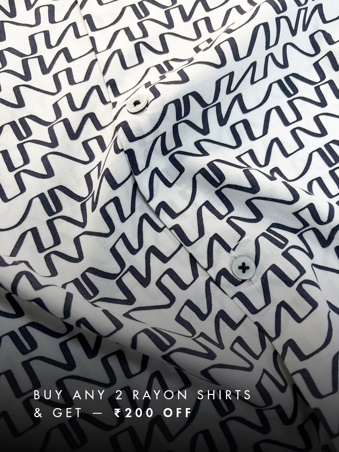 Relaxed Fit Geometric Printed Casual Shirt