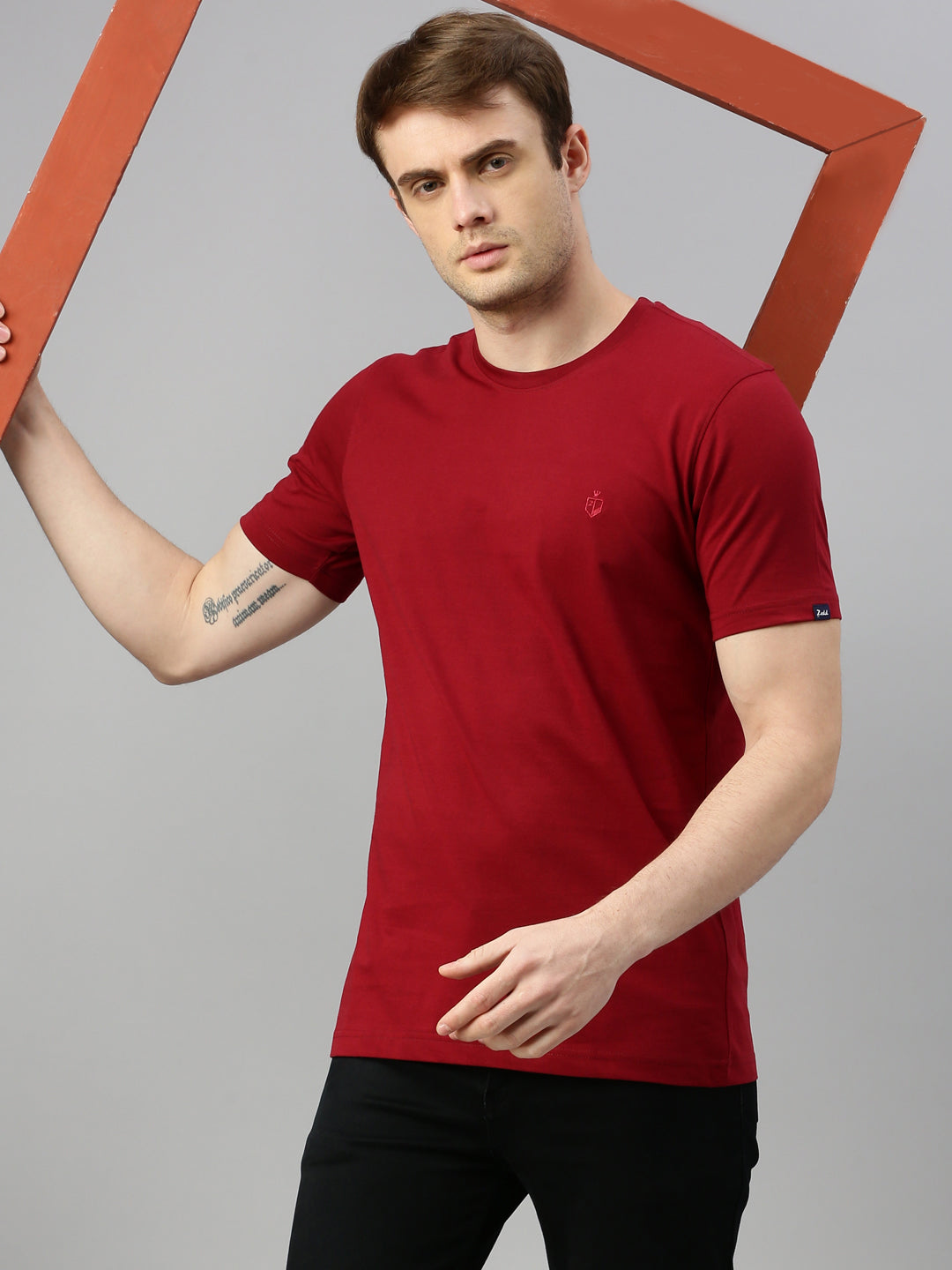 Maroon Solid Tshirt