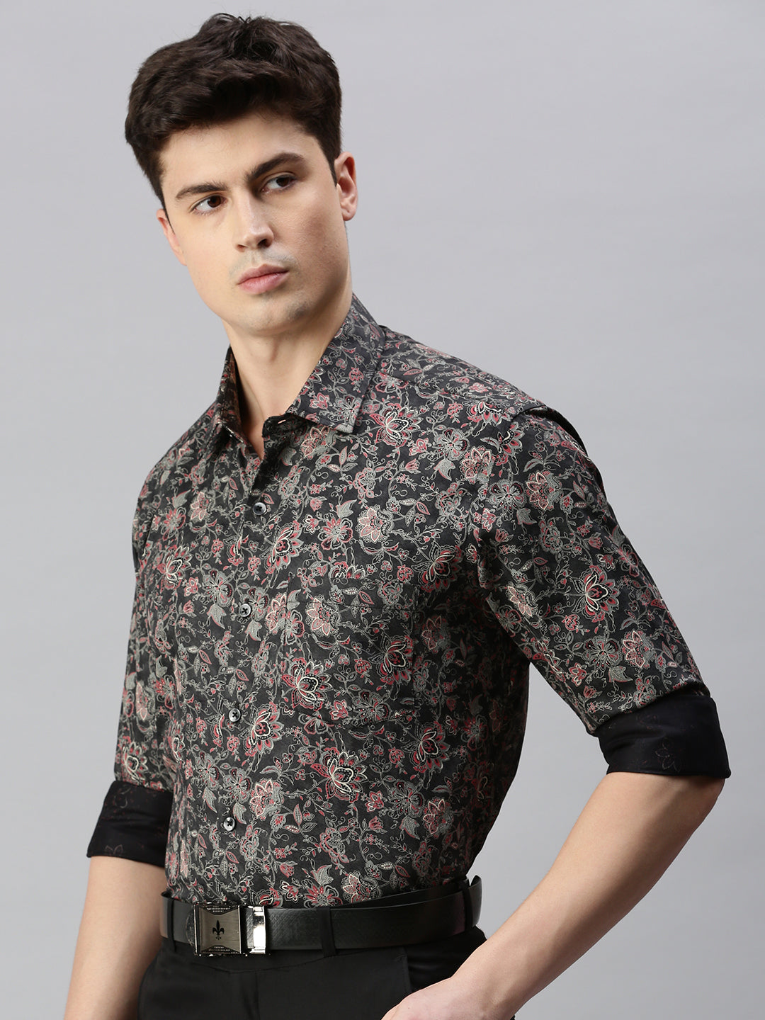 Floral Printed Cotton Formal Shirt