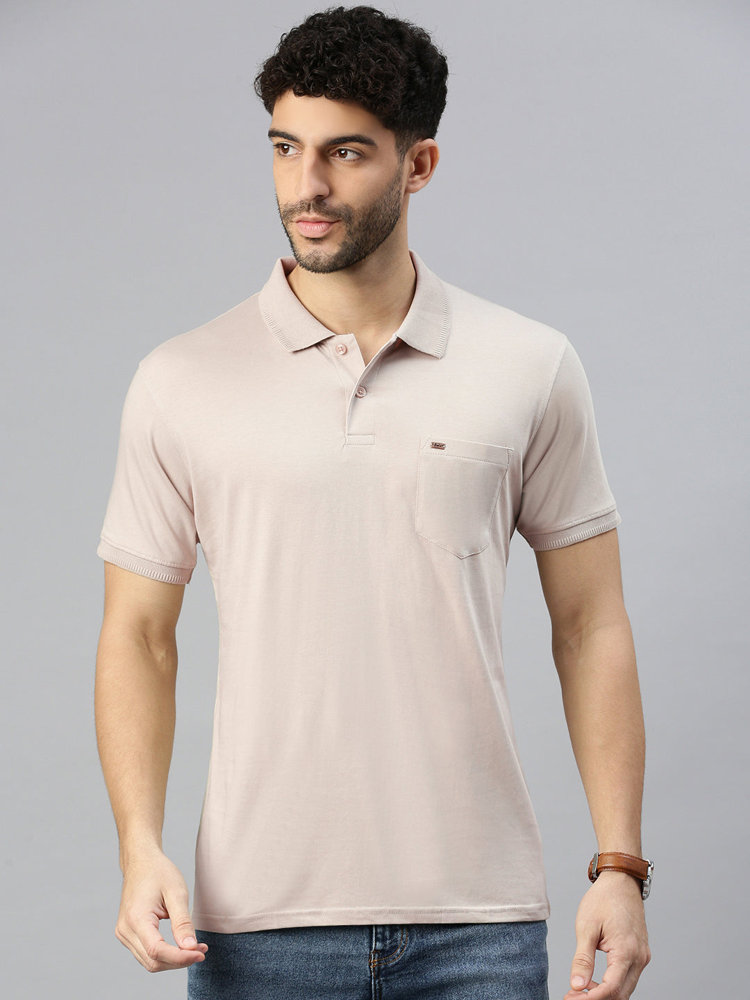 Capsule Polo in Sandstone