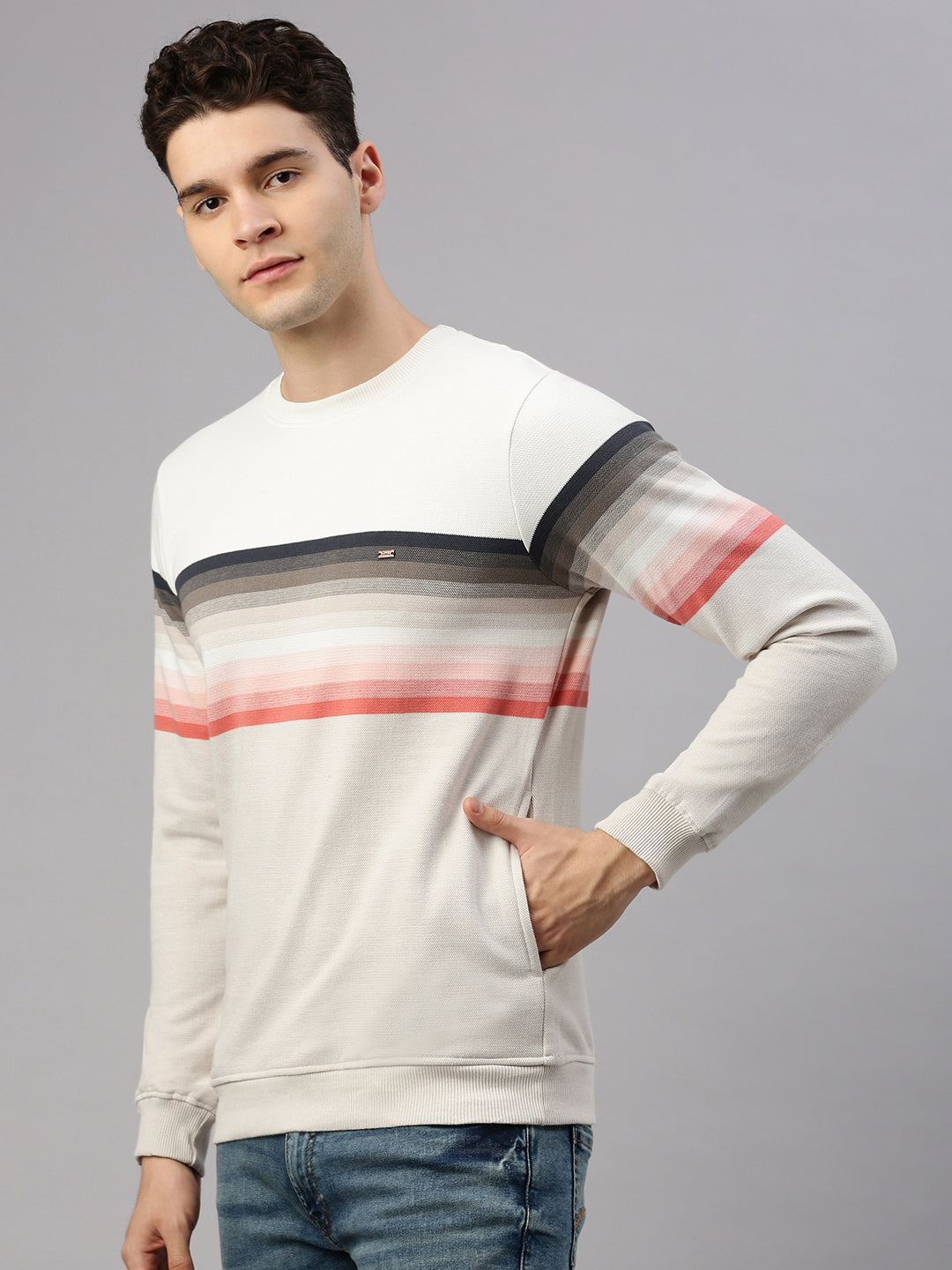 Off-White Stripe Sweatshirt