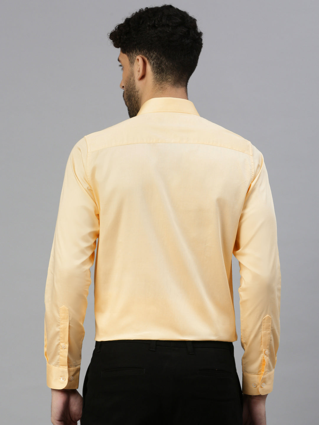 Giza Satin Essential Shirt in Sunrise Yellow