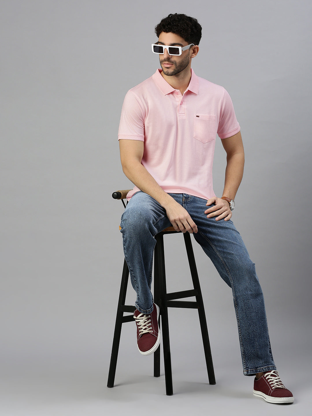 Capsule Polo in Baby Pink