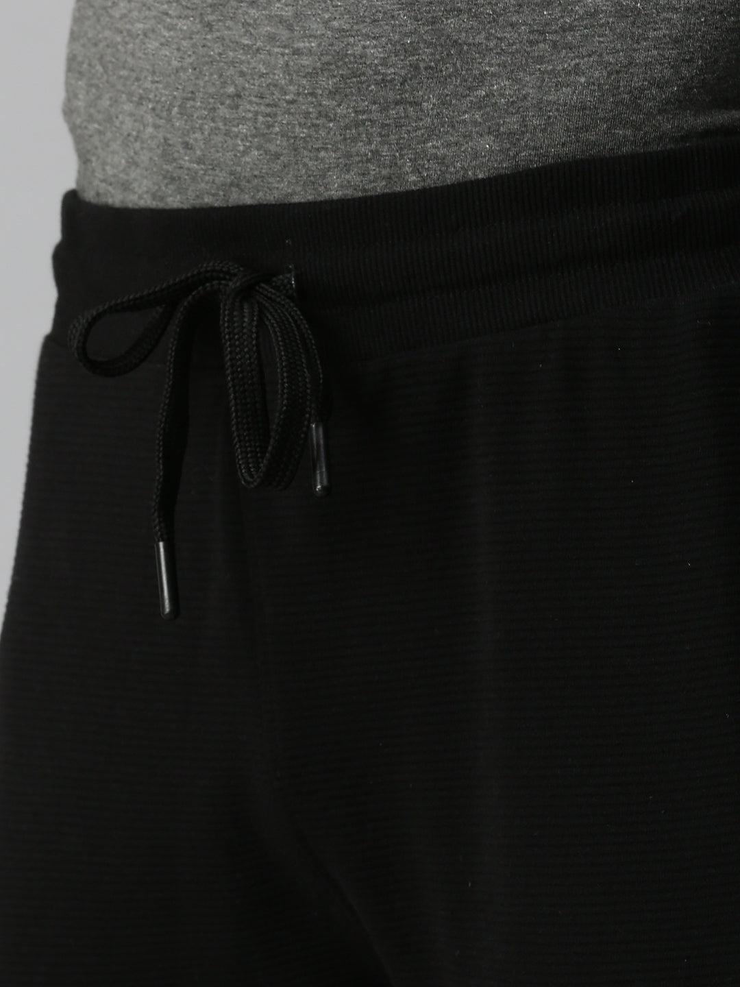 Solid Cotton Regular-Fit Track Pants Black