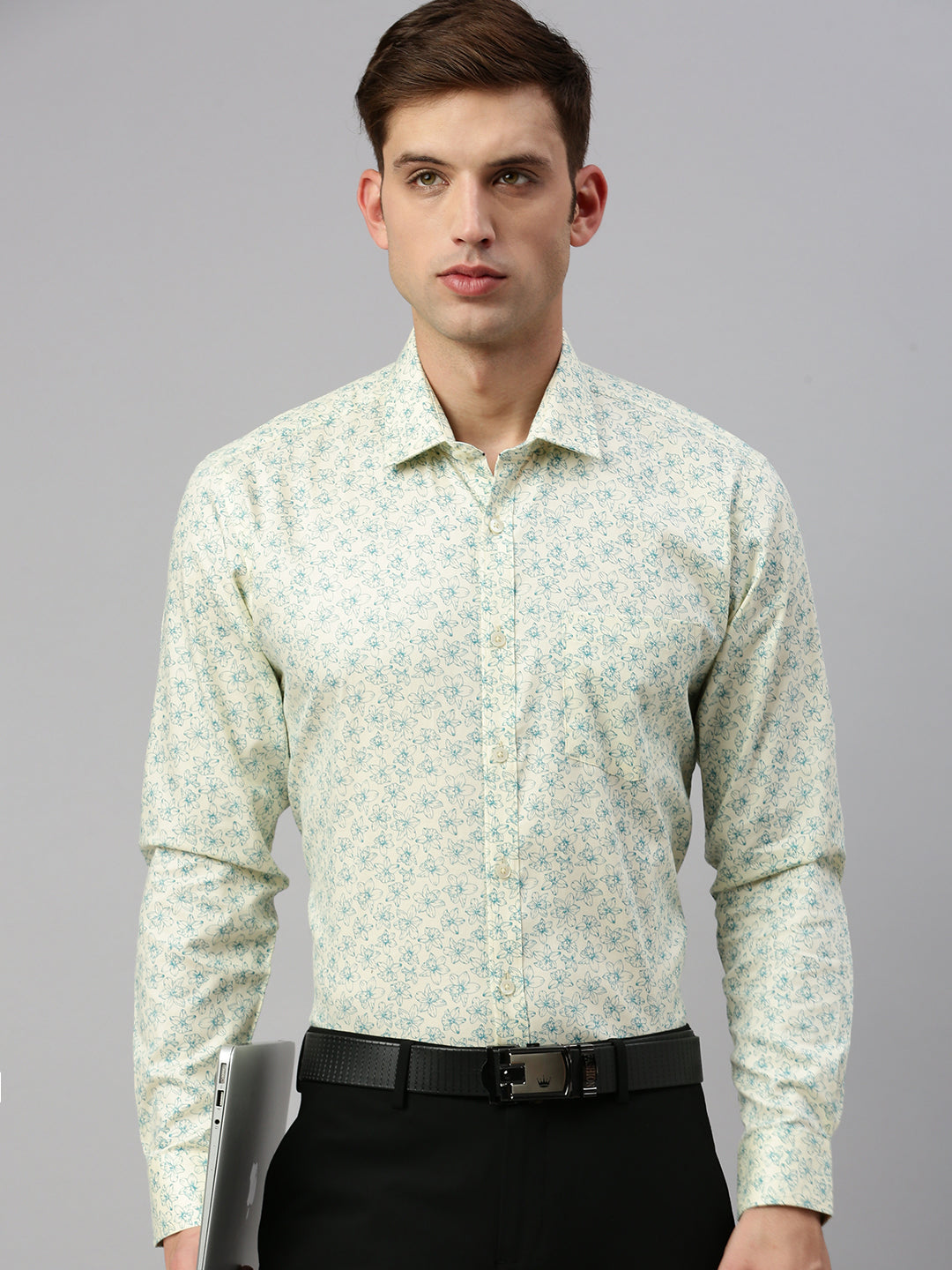 Floral Printed Cotton Formal Shirt