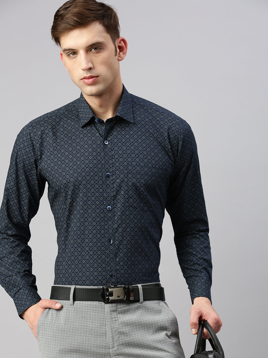 Floral Printed Cotton Formal Shirt