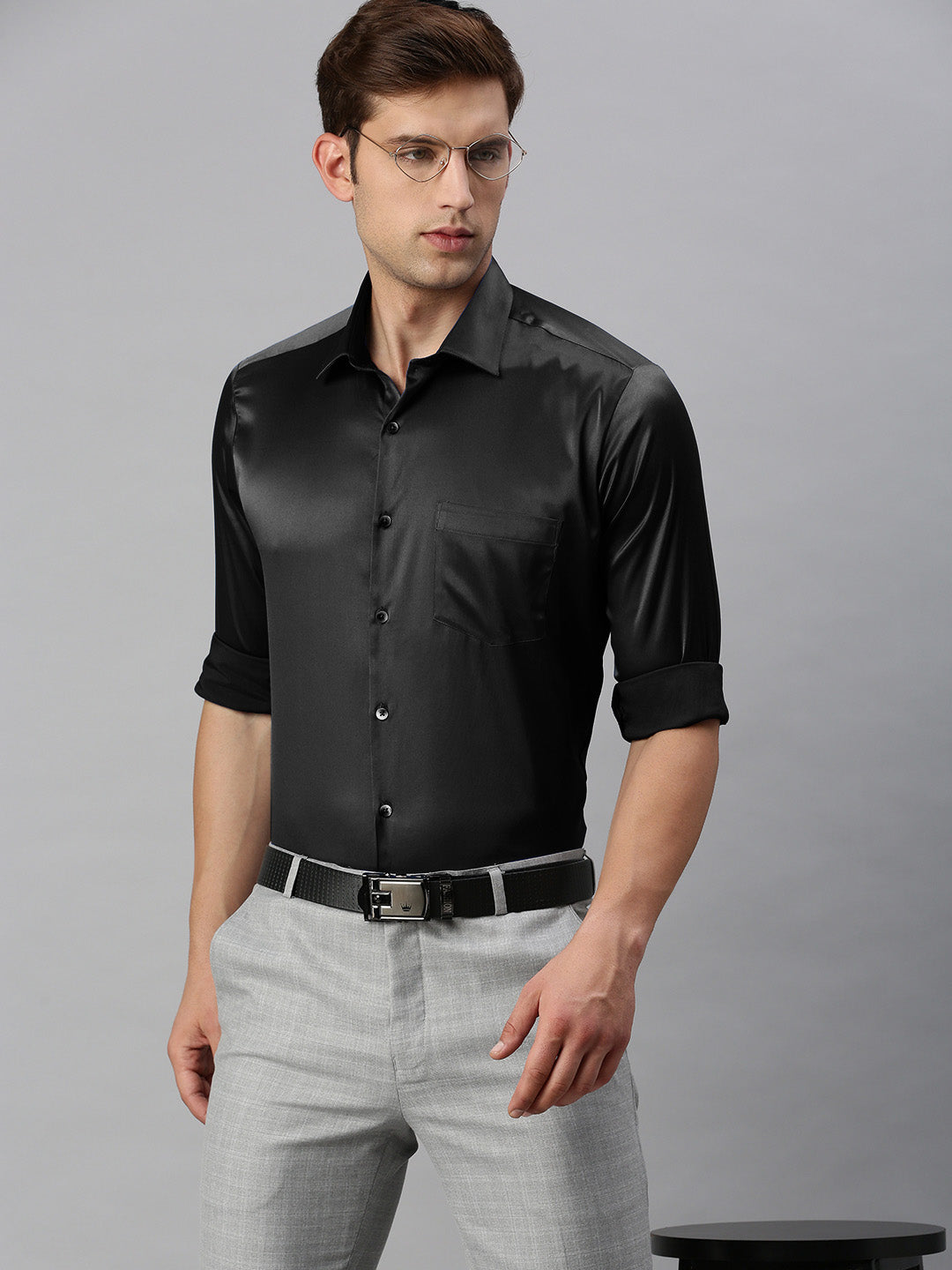 Standard Opaque Formal Shirt Black