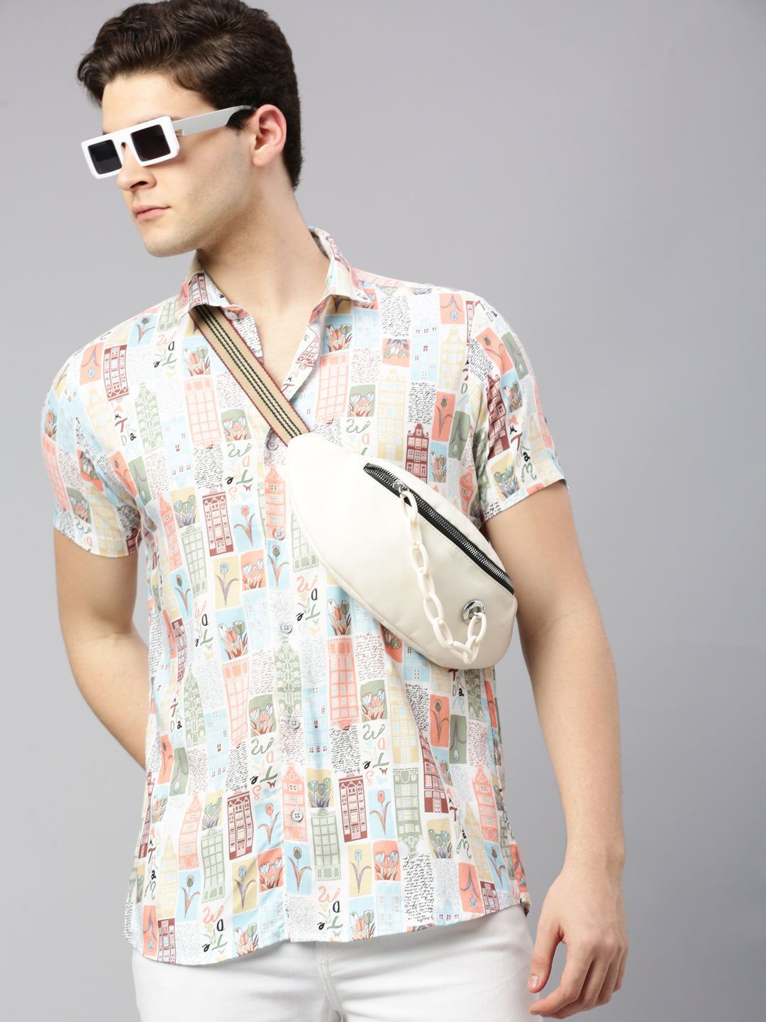 Relaxed Fit Floral Printed Casual Shirt