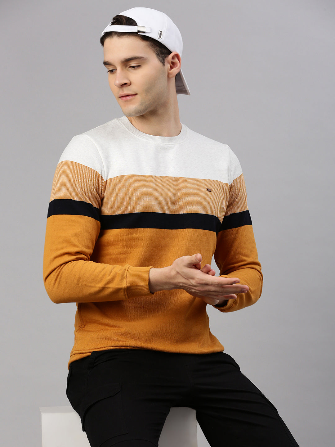 Mustard Stripe Sweatshirt