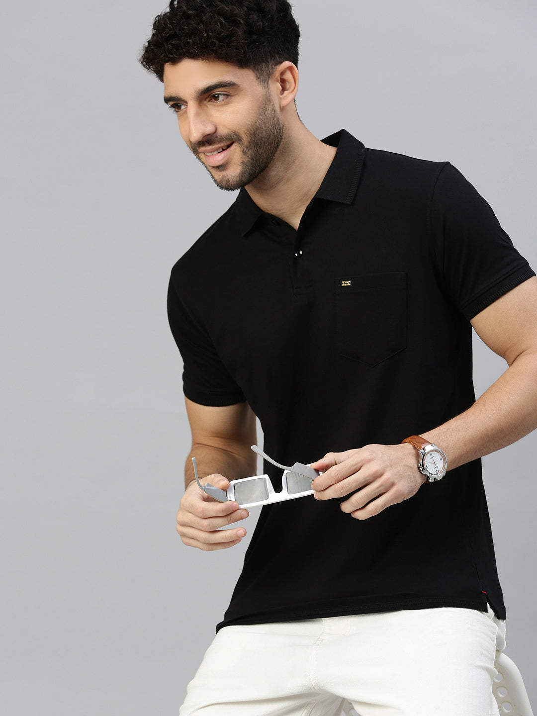 Capsule Polo in Midnight Black