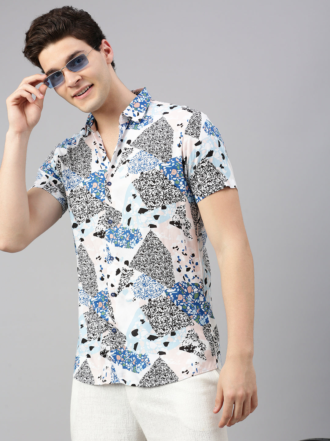 Relaxed Fit Abstract Printed Casual Shirt