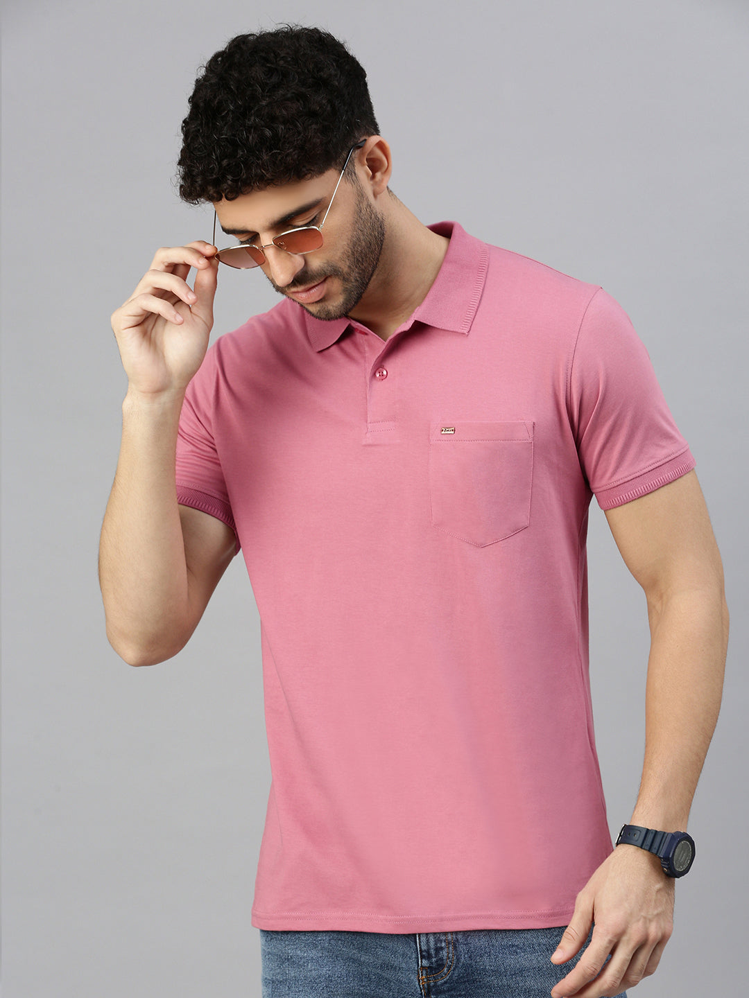 Capsule Polo in Pale Pink