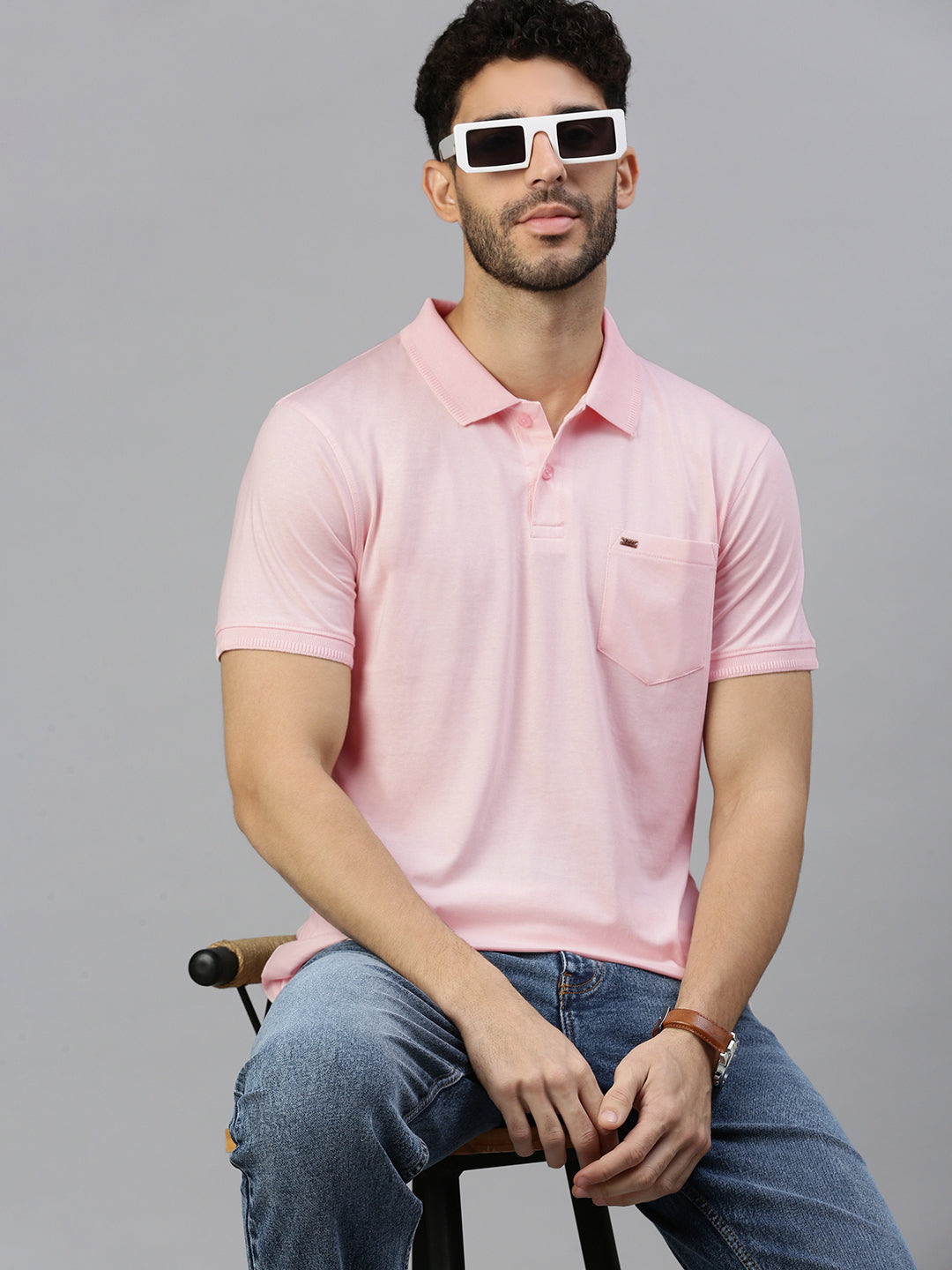 Capsule Polo in Baby Pink