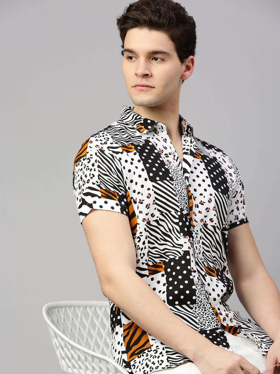 Relaxed Fit Abstract Printed Casual Shirt