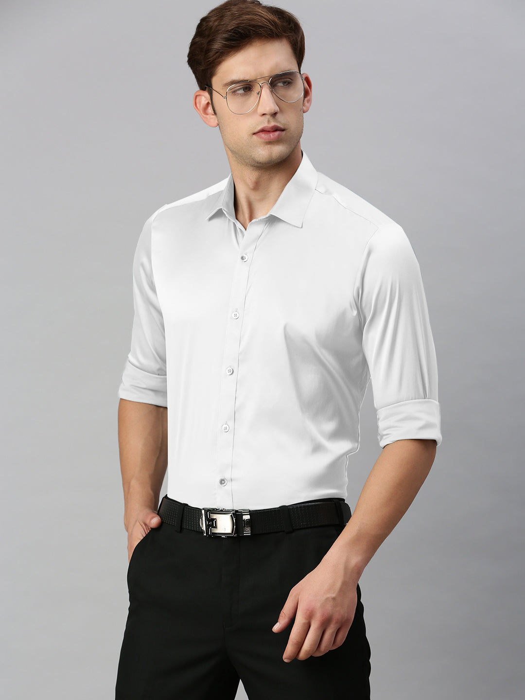 Standard Opaque Formal Shirt White