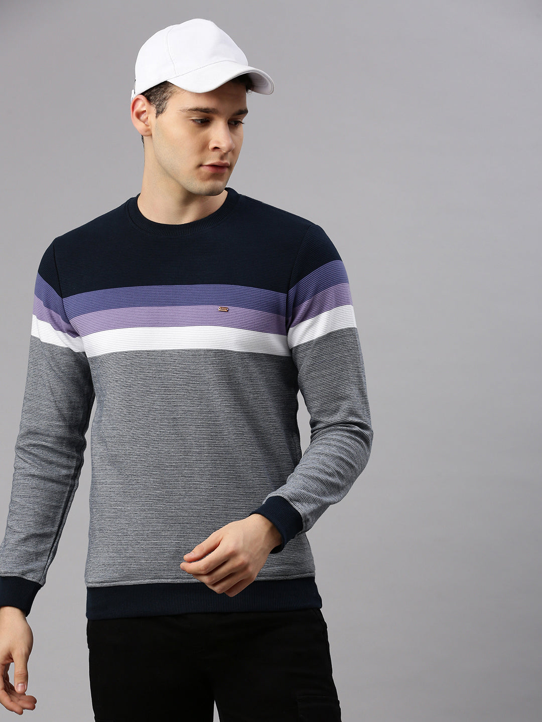 Lilack Stripe Sweatshirt