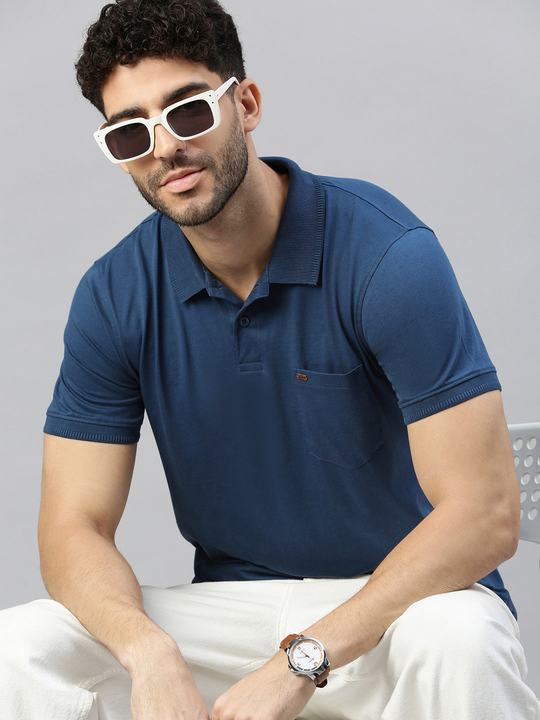 Capsule Polo in Classic Blue