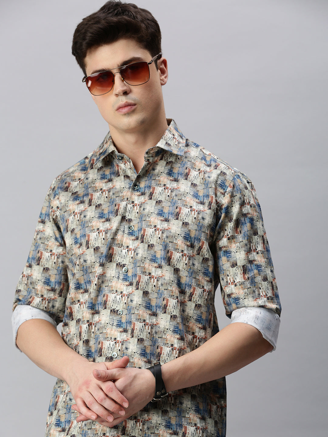 Graphic Printed Cotton Casual Shirt