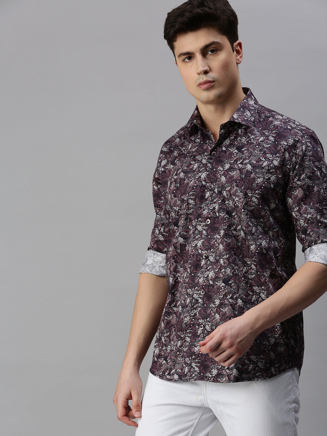 Graphic Printed Cotton Casual Shirt