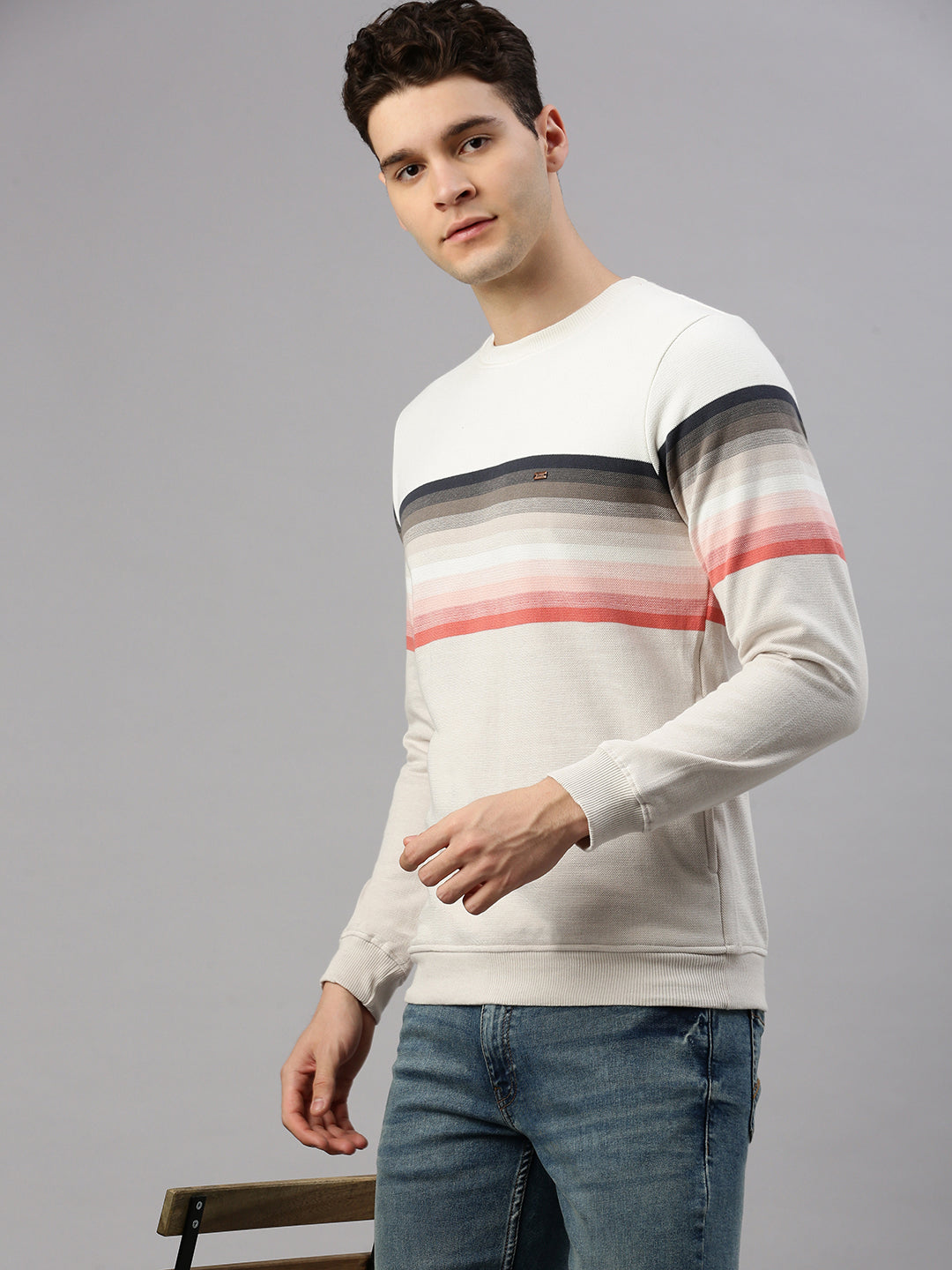 Off-White Stripe Sweatshirt