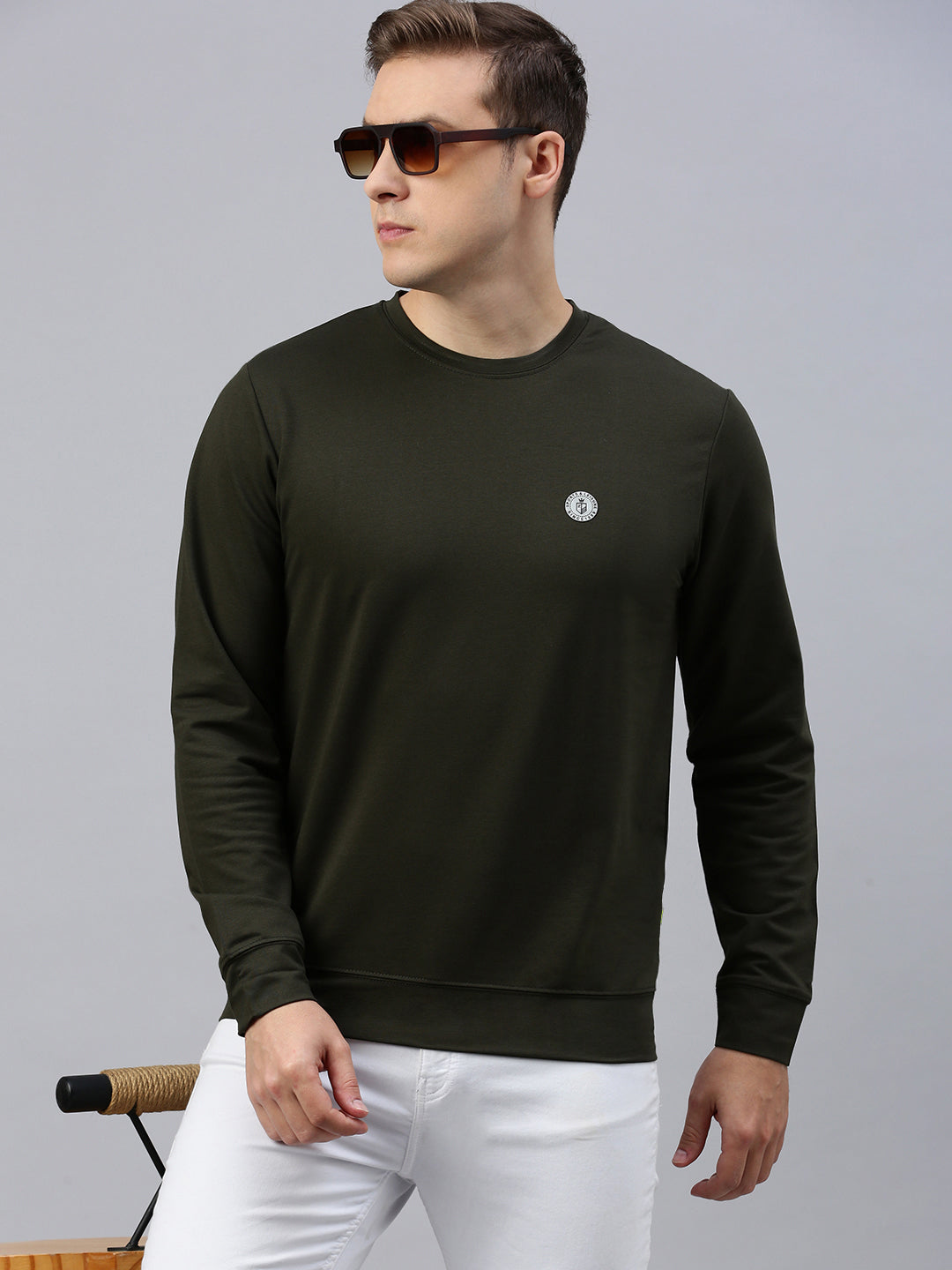 Solid Olive Sweatshirt