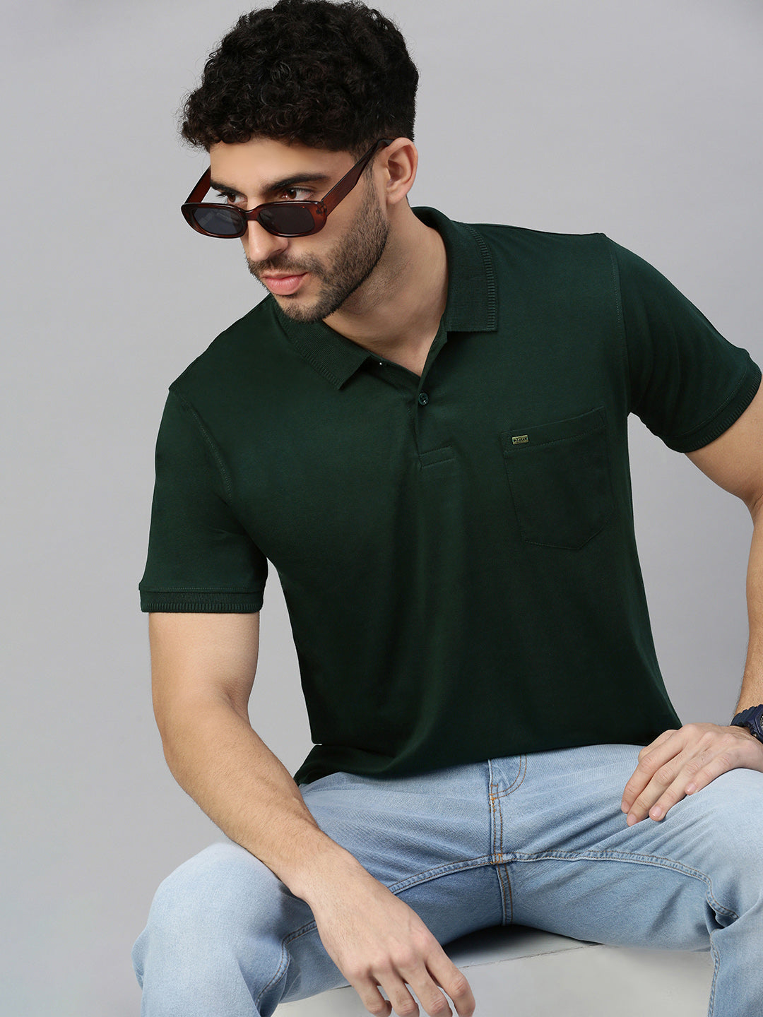 Capsule Polo in Emerald Green