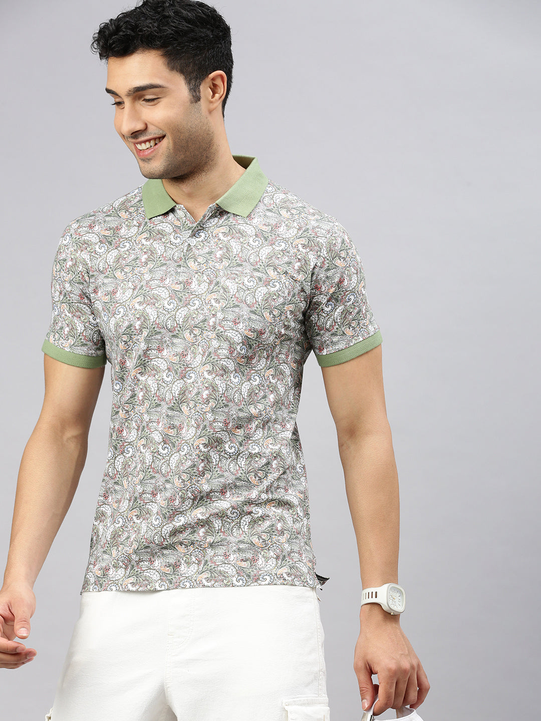 Mercerized Paisley Printed Polo