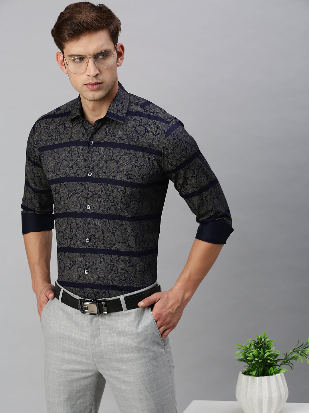 Paisley Printed Cotton Formal Shirt