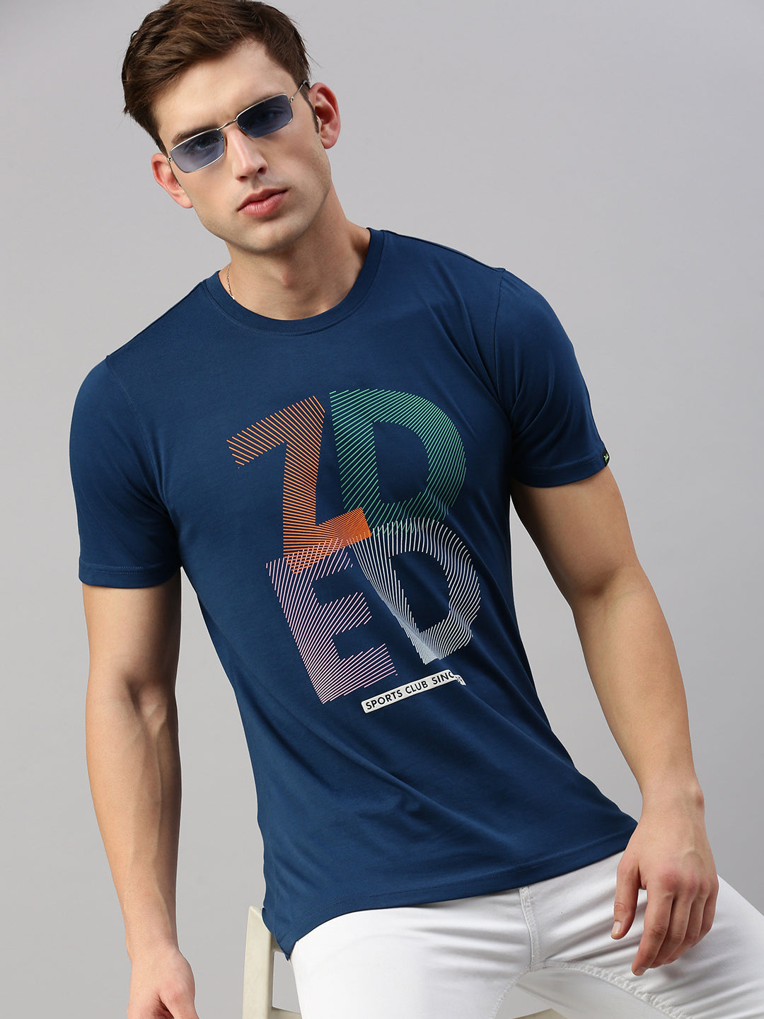 Brand Logo Printed Cotton T-shirt