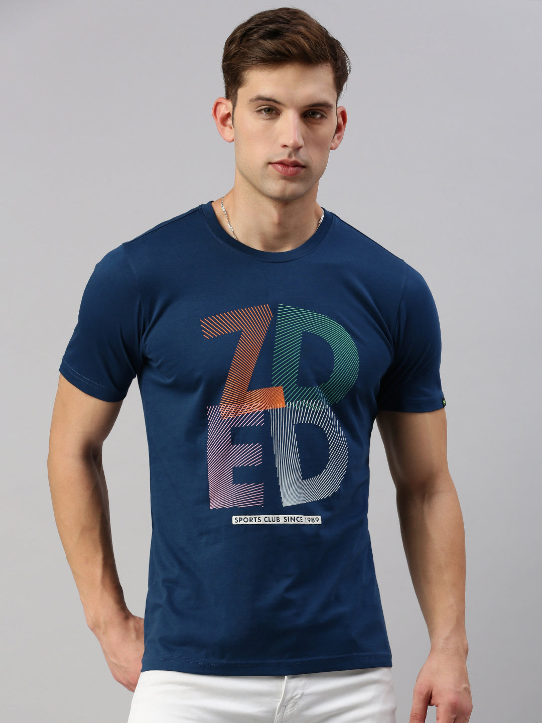 Brand Logo Printed Cotton T-shirt