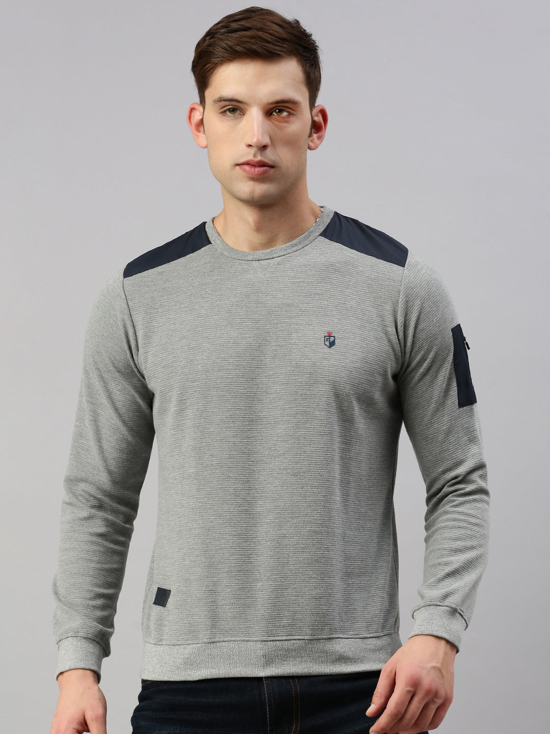 Long Sleeves Cotton Pullover Sweatshirt