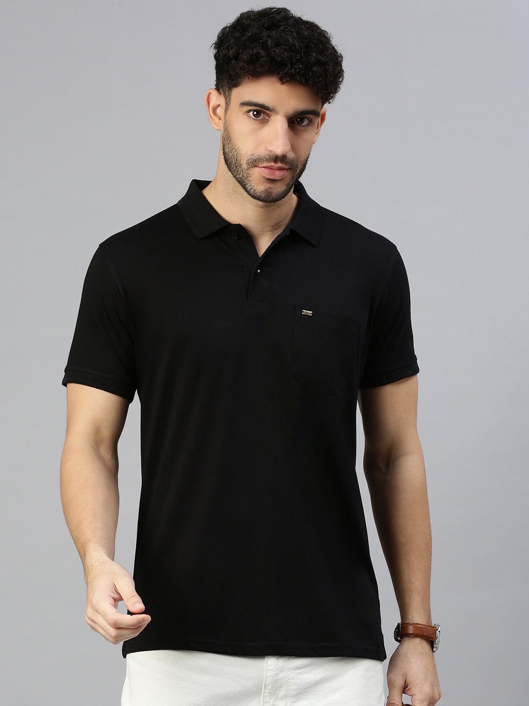 Capsule Polo in Midnight Black