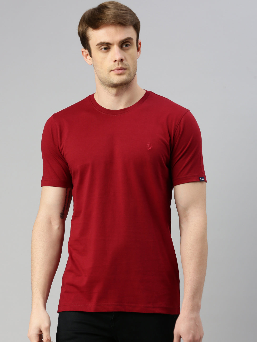 Maroon Solid Tshirt