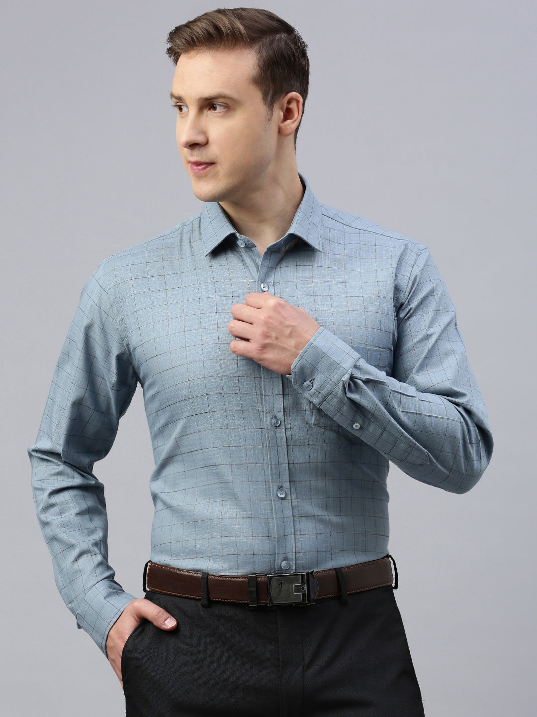 Slate Grey checks Shirt