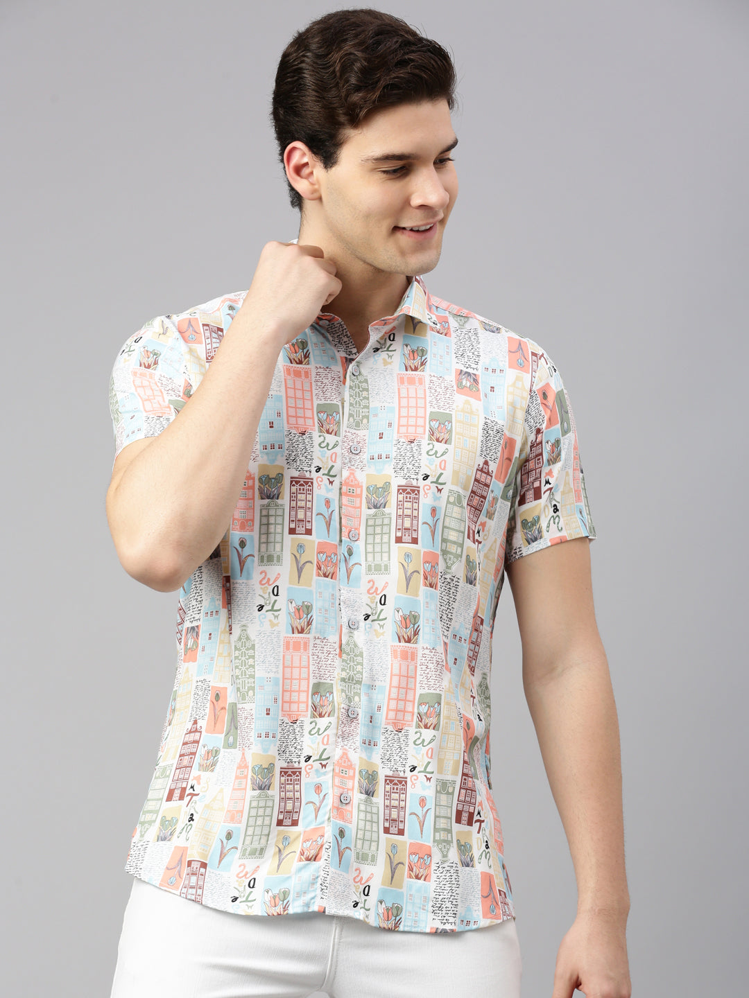 Relaxed Fit Floral Printed Casual Shirt