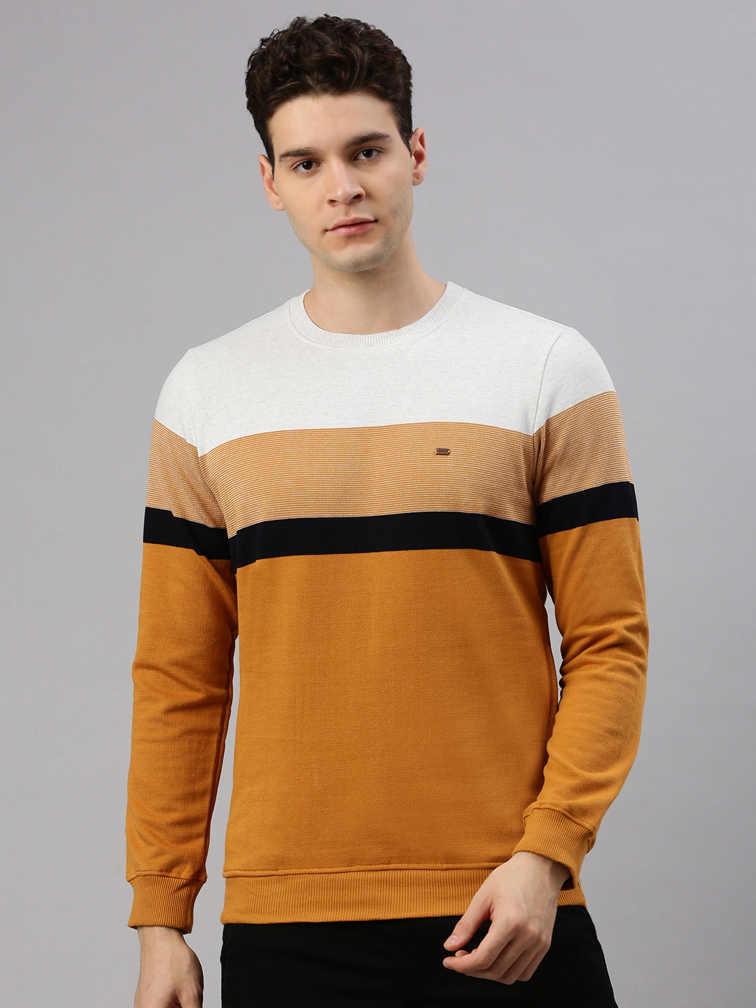 Mustard Stripe Sweatshirt