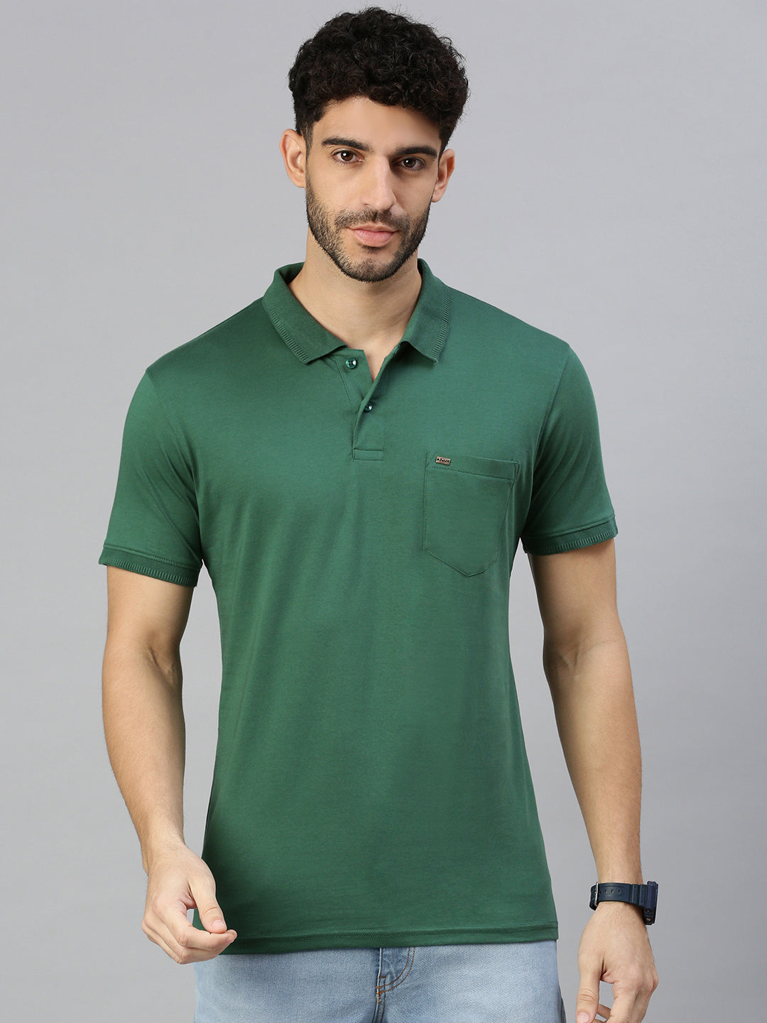 Capsule Polo in Forest green