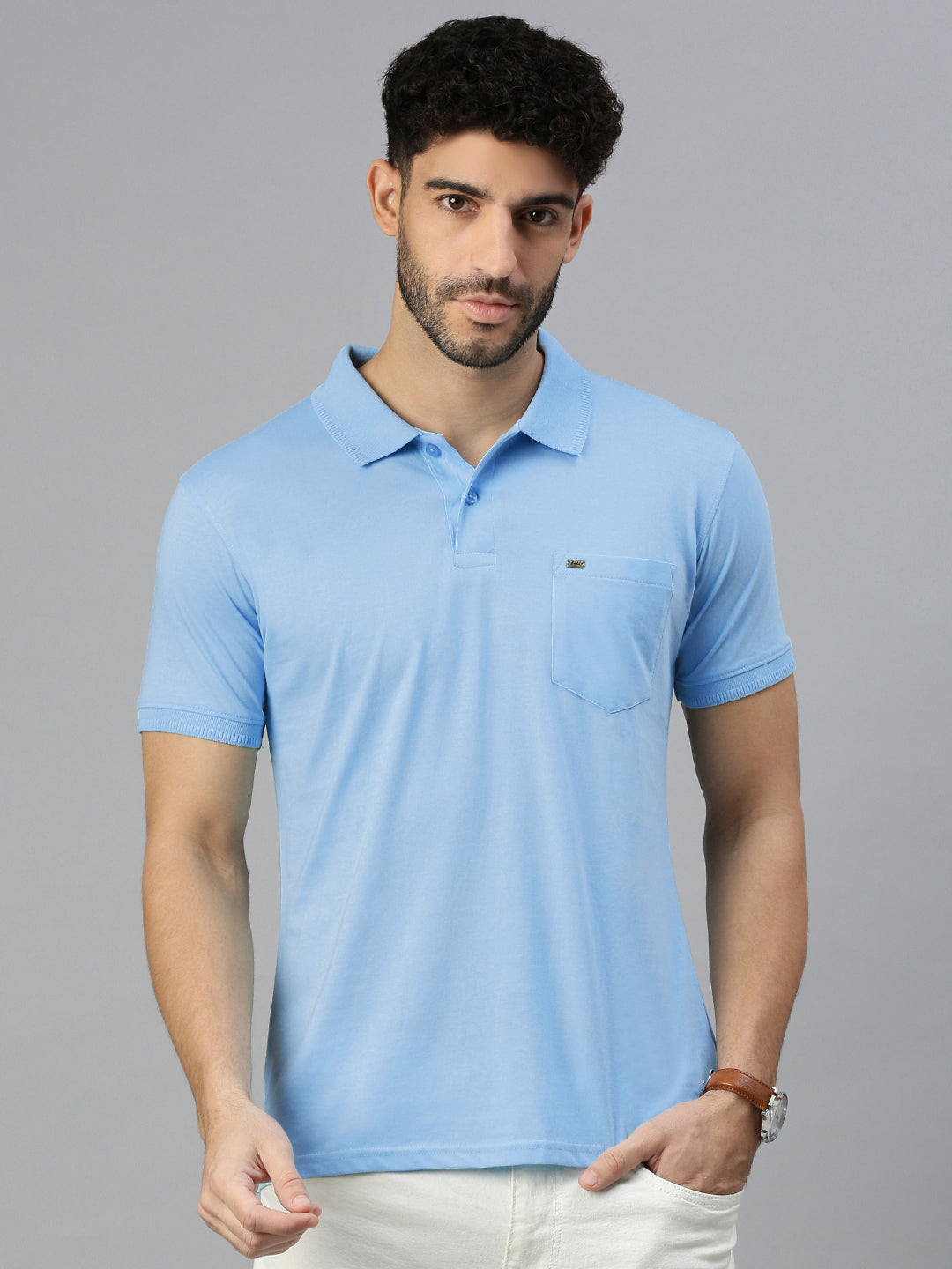 Capsule Polo in Natural Blue