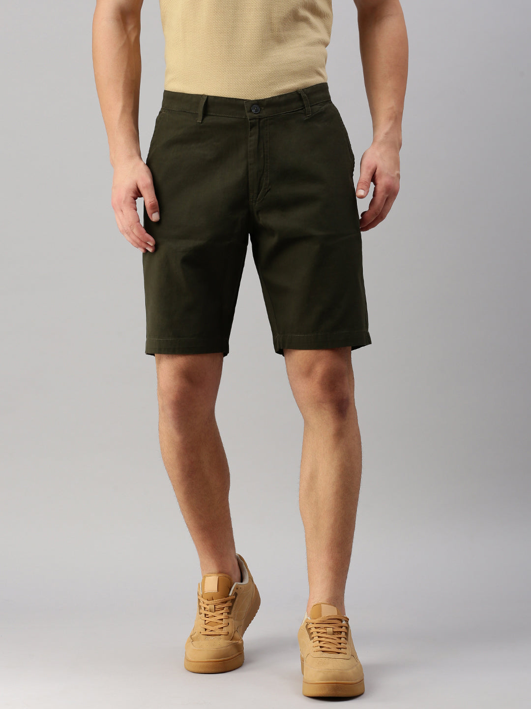 Men Mid-Rise Cotton Shorts