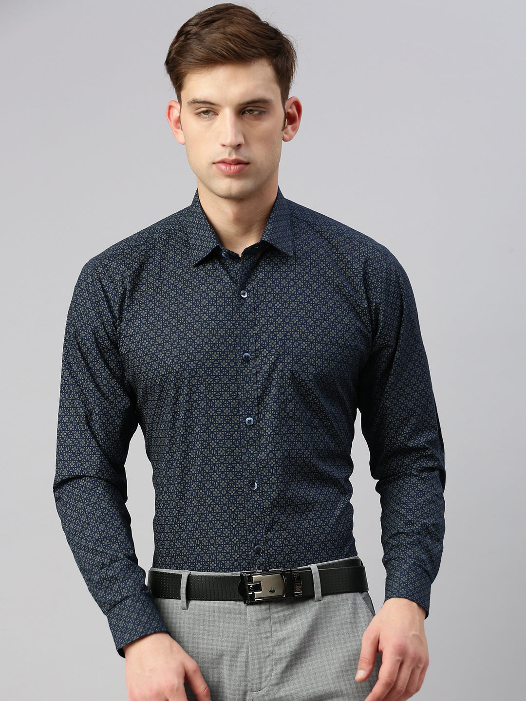 Floral Printed Cotton Formal Shirt