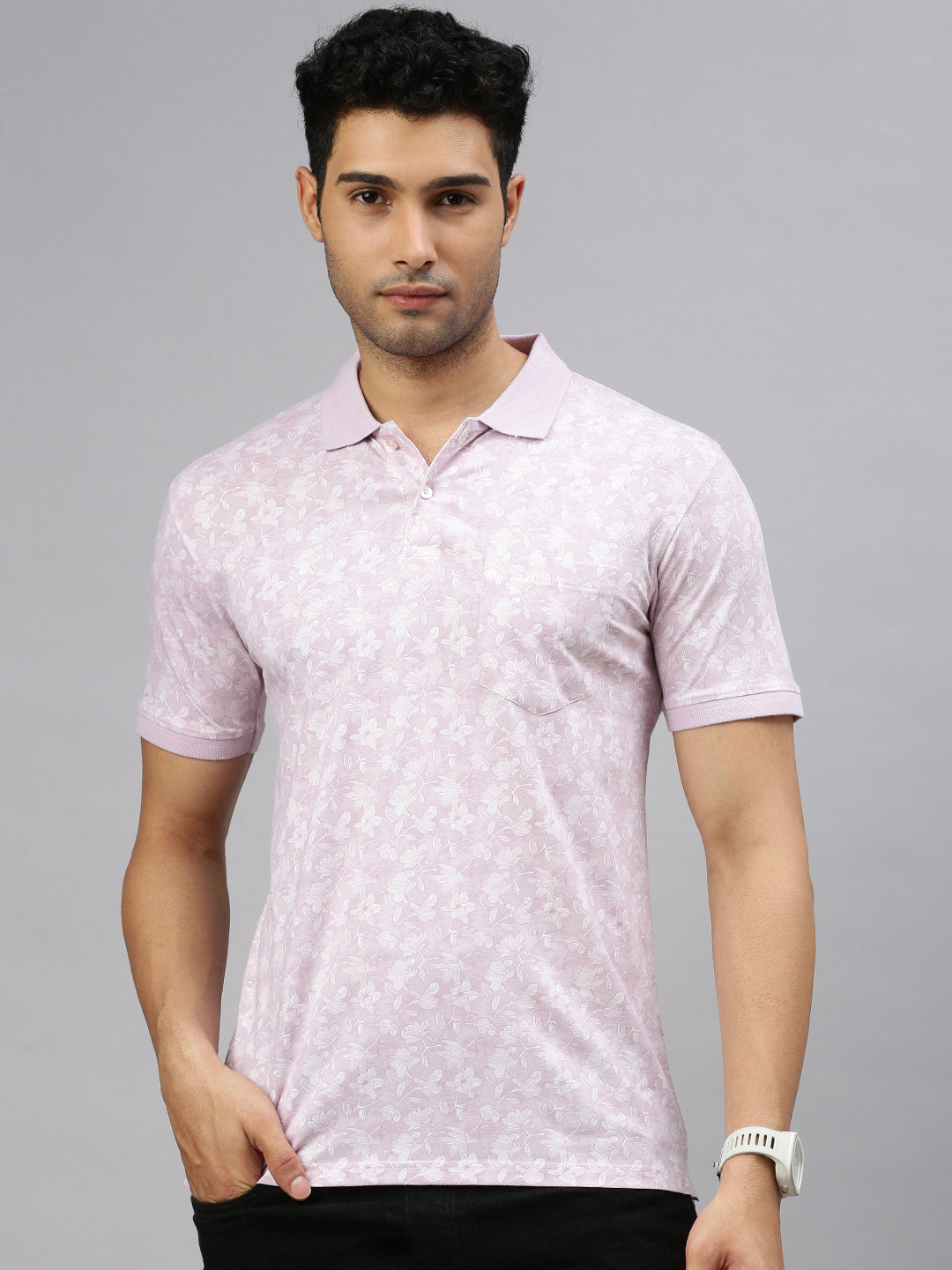 Mercerized Floral Polo