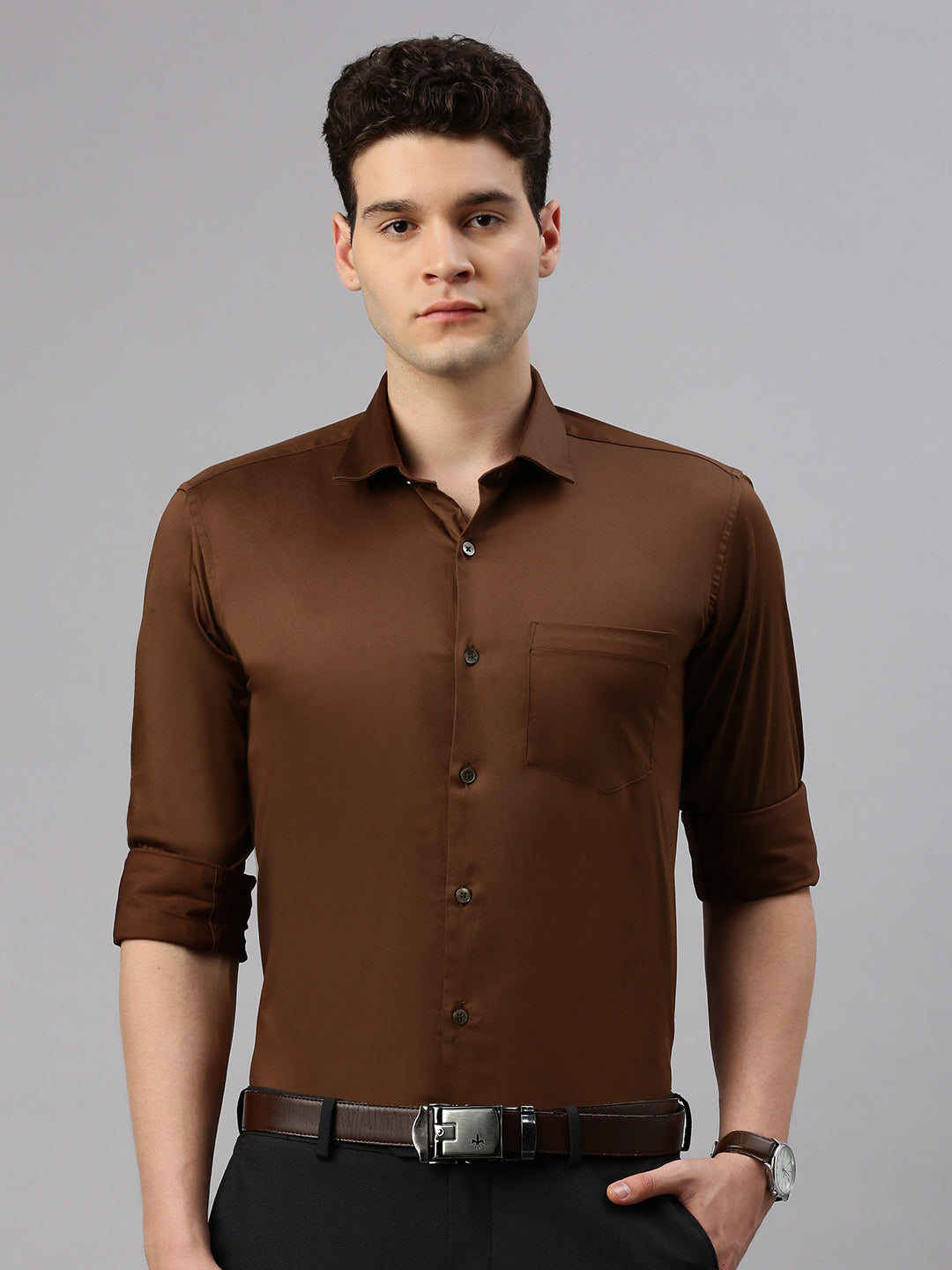 Solid Khakhi shirt