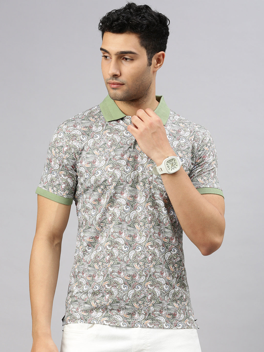 Mercerized Paisley Printed Polo