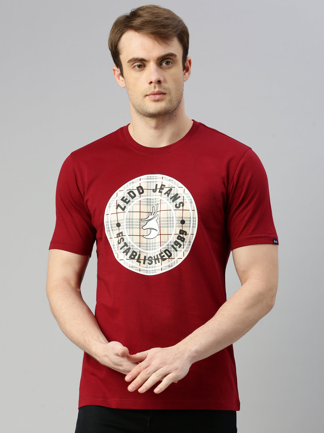 Brand Logo Printed Cotton T-shirt