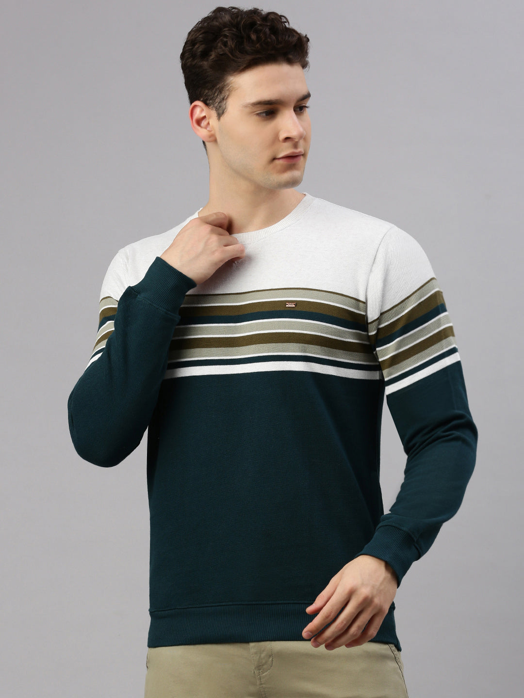 Green Stripes Sweatshirt