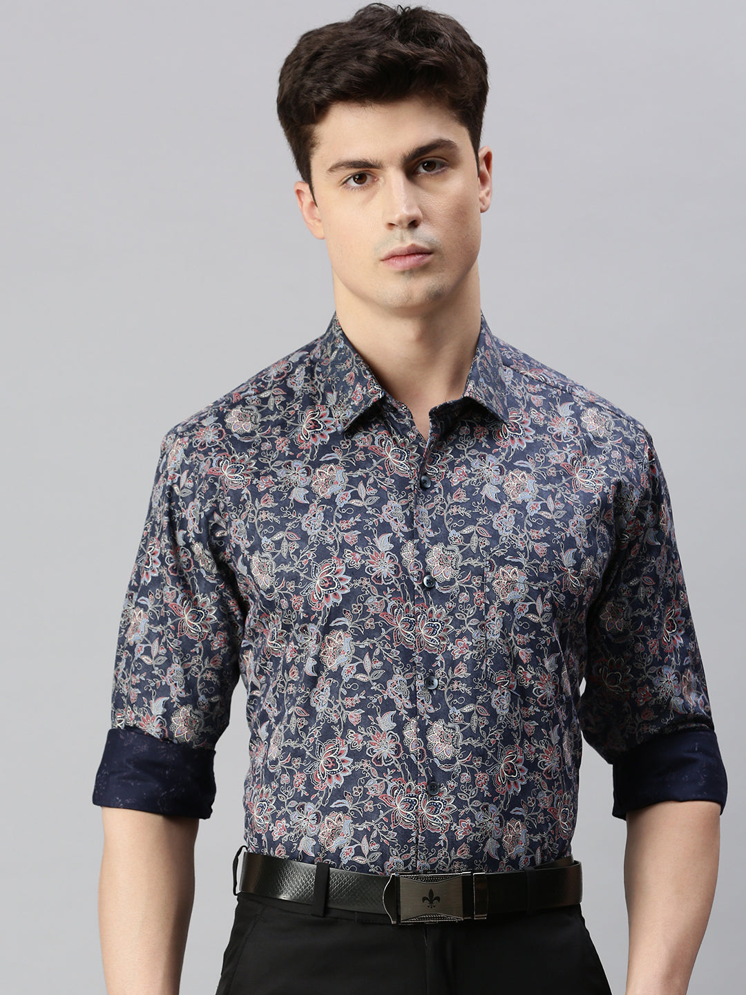 Floral Printed Cotton Formal Shirt