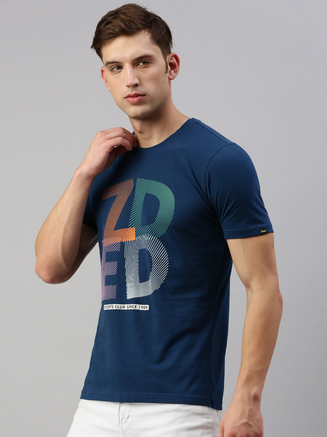 Brand Logo Printed Cotton T-shirt