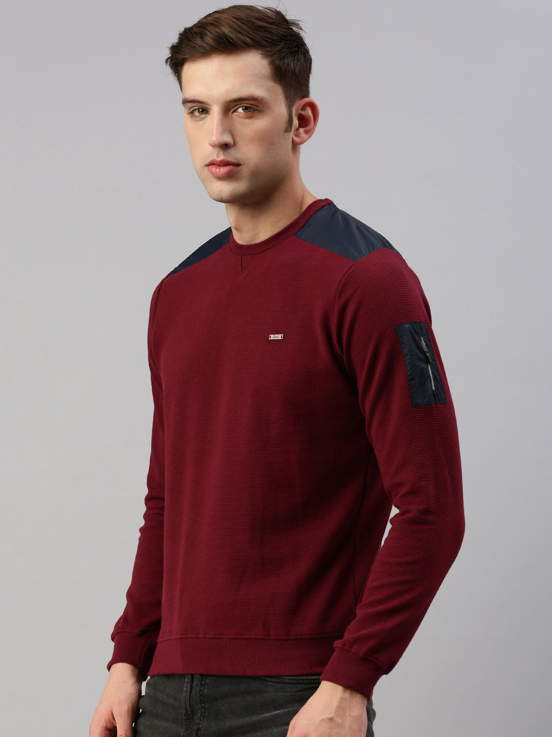 Long Sleeves Cotton Pullover Sweatshirt