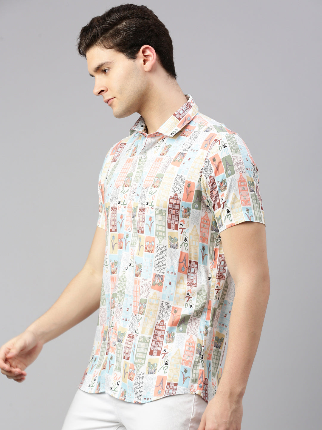 Relaxed Fit Floral Printed Casual Shirt