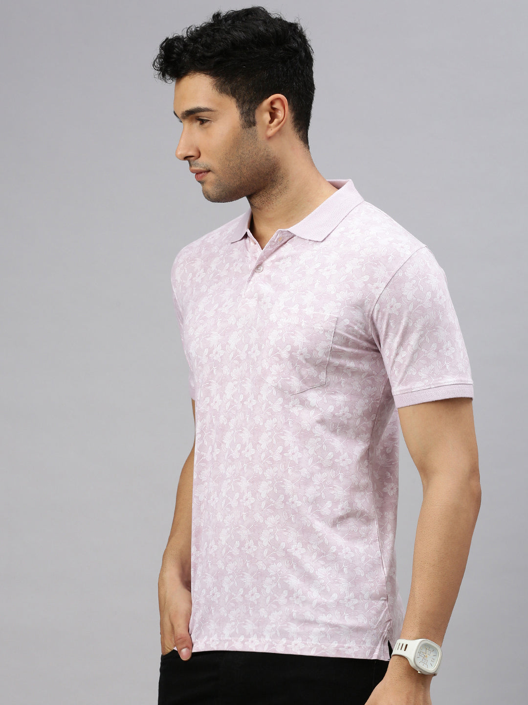 Mercerized Floral Polo